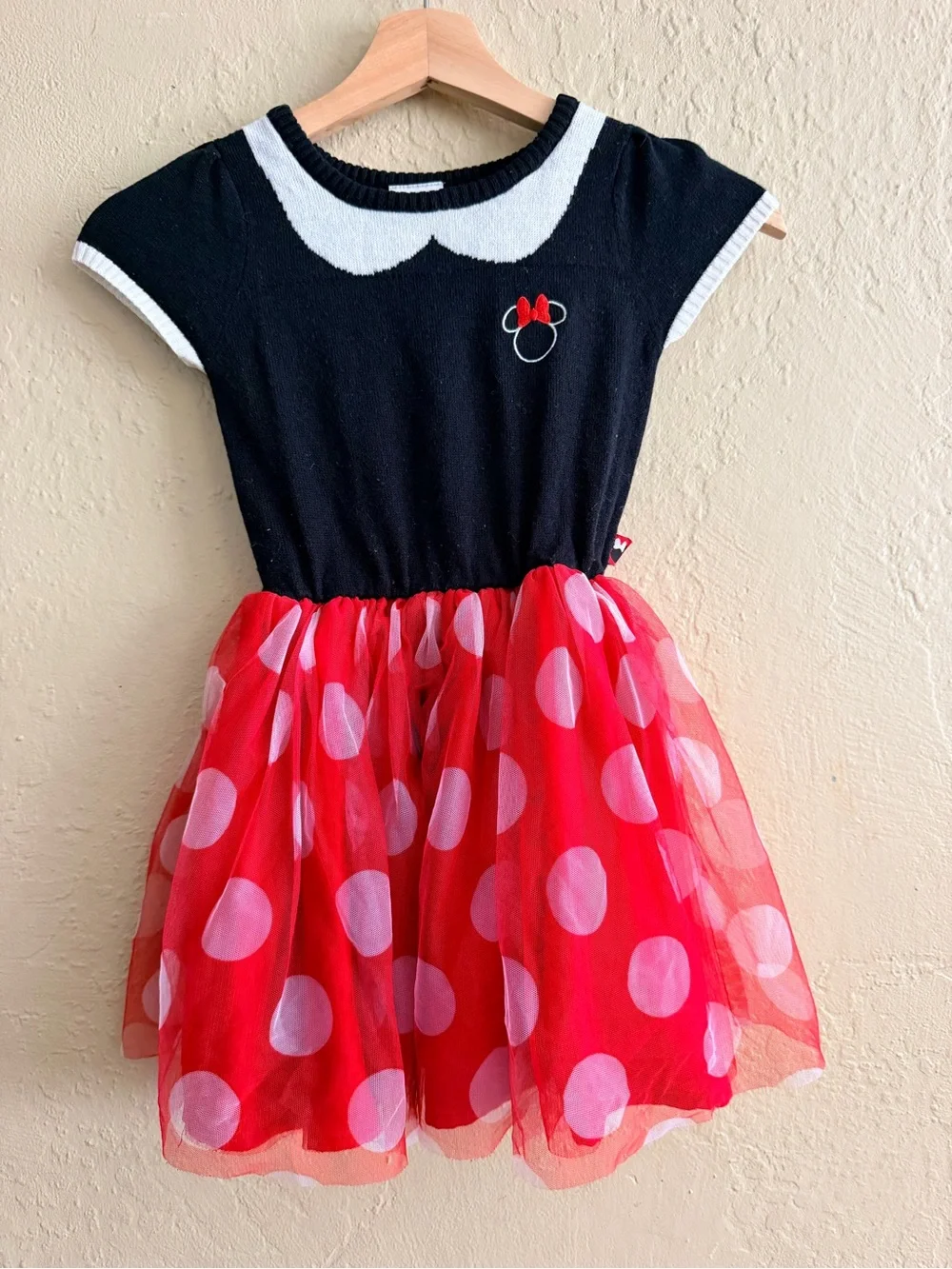 Disney Black & Red Polka Dot Tulle Dress